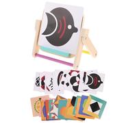 Beatifufu 1 Set Montessori Toys for Kids: Mirror and Cards for Early Education - Safe Learning Playset for 6-12 Month Baby - Toy for Skill Development