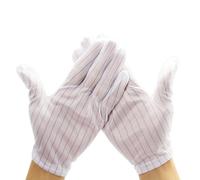 Beatifufu 10 Pair Antistatic Gloves for Electronics Dacron Material Soft Full Finger Gloves for Worker Mechanical Repair