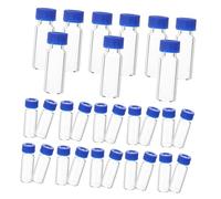 Beatifufu 100 Pcs Glass Vials 2ml Small Sampling Bottles Lids Leakproof Caps for Laboratory and Medical Use