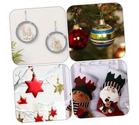 Beatifufu 100Pcs Christmas Decorative Hooks Plastic Hanging Wreath Hooks Creative Xmas Tree Accessories for Small Gifts Lanterns Pendants Smooth Edges Easy to Install