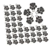 Beatifufu 100pcs Dog Paw Charms for DIY Jewelry Making Zinc Alloy Pendants for Necklaces Bracelets Keychains Cute and Durable Accessories for Craft Projects