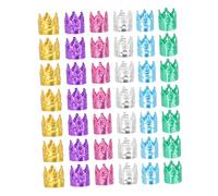 Beatifufu 100pcs Dreadlocks Accessories Aluminum Crown Hair Braids Cuffs Dreadlock Rings for Stylish Hair Decoration for Parties and Fashion Events