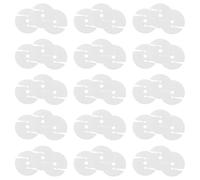 Beatifufu 100pcs Three Holes Pull Buckle Sofa Accessories DIY Pull Buckle White Circular Plastic Decorative Safe Fasteners for Modern Style Home Decoration Bedside Sofa