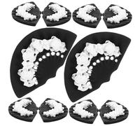 Beatifufu 10Pcs Acrylic Embossed Fan Charms for DIY Crafts Hairpin and Phone Case Ornaments Vintage Style Decorative Accessories Versatile and Saving Hair Clips Decor