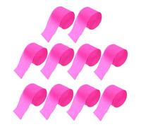 Beatifufu 10pcs Birthday Party Flowers Colorful Belts Jumbo Disco for Ribbon Pride Rainbow Decor Artificial Kits Cupcake Gold Prom Garlands Streamer Pastel Hanging Shower Red Paper Rosy