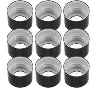 Beatifufu 10pcs Black Diffuser Bottle Caps Refillable Glass Lids for Aromatherapy Durable Tooth Replacement Caps Compatible with Various Diffuser Jars