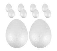 Beatifufu 10Pcs Foam Easter Eggs for DIY Crafts Bulk Artificial Chicken Eggs Smooth Surface for Painting Decorating Home Festival Decoration and Photography Props