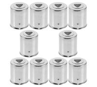 Beatifufu 10pcs Magnetron Cap for Microwave Oven Iron Microwave Accessories Silver Geometric Pattern Stable Signal Transmission Replacement Kitchen Supplies
