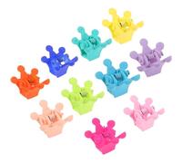 Beatifufu 10Pcs Mini Crown Hair Clips for Boys and Girls Decorative Claw Clips for Thin Hair Colourful Accessories for Girls Hairstyles and Parties