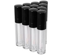 Beatifufu 10pcs Refillable Lip Gloss Tubes with Brush Inside Lightweight Transparent Lip Balm Containers for Perfume Liquid Blush and Cosmetic Oils Portable for Travel and Social Gatherings