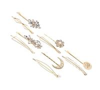 Beatifufu 10pcs Rhinestone Pearl Hair Clips Elegant Hairpins for Women Girls Unique Geometric Design for Parties Daily Use Hair Accessories