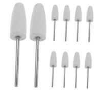 Beatifufu 10pcs Silicone Nail Drill Bits Set for Russian Japanese Manicure Gentle Cuticle Remover and Nail Buffer Salon Quality for Smooth Polishing and Finish at Home and Salon