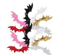 Beatifufu 120pcs Halloween Bat Wings DIY Devil Horns Cosplay Demon Wings Hairpin Accessories for Party Favors Doll Hats Decorations Lightweight Portable Compact