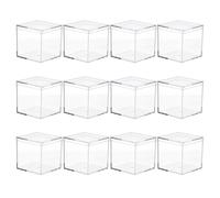 Beatifufu 12pcs Acrylic Storage Boxes Set Multi-purpose Portable Organisers for Small Items and Hairpins with Beautiful Appearance for Room Or Office Storage