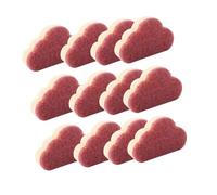 Beatifufu 12pcs Cloud Shaped Kitchen Cleaning Sponges Red Dual-Color Creative Practical Dish Bowl Scrubber Lightweight Non-Scratch for Home and Desktop Use