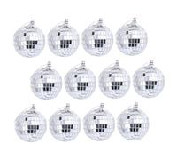 Beatifufu 12pcs Disco Mirror Ball Glass Hanging Decor for Indoor Party Reflective Light Mirrorball for Disco Party Silver Mirror Ball for Home Ktv Decor
