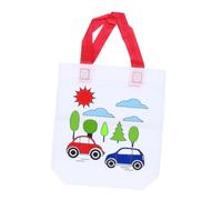 Beatifufu 12pcs DIY Graffiti Non-woven Tote Bags for Reusable Handbags for Coloring and Storage Mixed Style Without Pen Craft Bags for Creative Drawing and Random Color