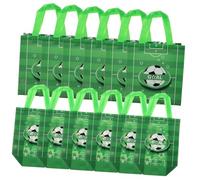 Beatifufu 12pcs Football Snack Bags Durable Non Woven Party Favors for Birthday Sports Events Wrapping Attractive Design with Strong Handles