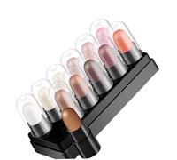 Beatifufu 12Pcs Lying Silkworm Pen Eyeshadow Stick Waterproof Rotatable Design for Eye Makeup Tool Girls Colorful Eye Shadows