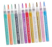 Beatifufu 12pcs Nail Graffiti Pens Professional Nail Art Paint Tools for Manicure DIY Designs Easy Hold for Smooth Application Durable Safe Material for Home Salon Use