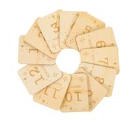 Beatifufu 12pcs Printed Wooden Monthly Cards Infant Milestone Emblems 100x78mm Basswood Discs Smooth Growth Photo Prop Unique Design Newborn