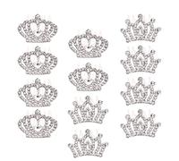 Beatifufu 12pcs Tiara Hair Combs Rhinestone Crown Headwear with Small Combs for Secure Grip Hair Accessories for Party Photography Props