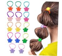 Beatifufu 14pcs Hair Rope Thin Hair Ties Elastic Bands for Ponytail Holders Cute Accessories Star Bands for Teens