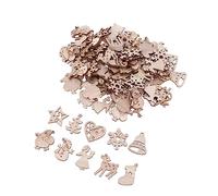 Beatifufu 150 Pcs Xmas Tree Hanging Ornaments Disc Decorative Pendants Mixed Style Eco Friendly Rustic Christmas Decorations for Home Doors Windows and Walls