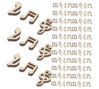 Beatifufu 150pcs DIY Wooden Music Note Slices Mixed Style Unfinished Wood Pieces for Crafting Handmade Ornaments and Creative Art Projects with Strong Wear Resistance