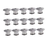 Beatifufu 15Pcs Alloy Locking Pin Backs Clasp Flathead Pin Keepers Badges Jewelry Replacement Easy Push-Pull Lock Mechanism Compatible with Tie Tacks and Brooches