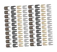 Beatifufu 160Pcs Leather Rope Clips Tassel Making Fasteners Cord Clamps for DIY Jewelry Crafting Necklace Bracelets with Gold Silver Black Bronze Colors