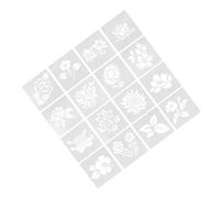 Beatifufu 16pcs Hand-Drawn Flower Stencils Set for Painting Crafts Plastic Floral Templates for Walls and DIY Art Unique Plant Patterns for Adults and Creative Drawing Projects