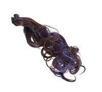 Beatifufu 1pc Curly Ponytail Wig for Women Synthetic Hair Fashion Accessory Deep Gemstone Highlights for Daily Wear Parties and Cosplay