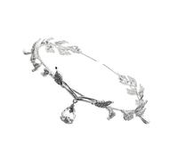 Beatifufu 1pc Retro Leaf Bridal Headband Crystal Pendant Elegant Wedding Hair Accessories for Brides and Bridesmaids for Special Occasions and Evening Parties