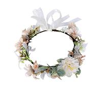 Beatifufu 1pc Wreath Headband Elegant Artificial Hair Ornament Comfortable Fit for All Ages for Parties Festivals Beautifully Crafted Floral Accessory