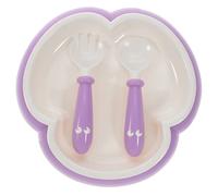 Beatifufu 1set Bowl Spoon and Fork Cartoon Design for -Feeding Safe Tableware for Independent Eating for Training Supplementary Foods