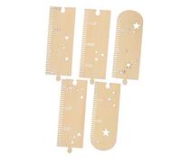Beatifufu 1set Nordic Style Splicing Height Chart for Boys and Girls Decorative Wooden Growth Ruler Star Shape Durable Height Measurement Wall Decor for Nursery and Photography
