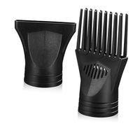 Beatifufu 2 Pcs Hair Dryer Nozzle Attachment Hair Dryer Diffuser Comb Durable Plastic