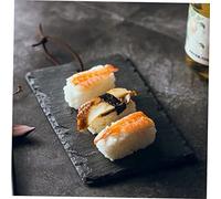 Beatifufu 2 Pcs Insulated Sushi Plates Black Multipurpose Serving Dishes Eco Friendly Bread and Dessert Platters for Dining Table