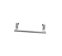 Beatifufu 2 Pcs Multifunctional Hanger Towel Rack Single Bars Organizer Small Over Door Towel Hooks Hanging Rack for Over Door Hanger Punch Stainless Bathroom Drying Kitchen Silver