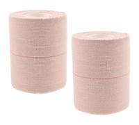 Beatifufu 2 Rolls Adhesive Tape Stretch Tape Cotton Beige 2 Rolls No Residue Flexible First Aid Compression Fixation