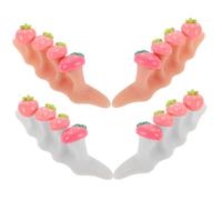 Beatifufu 2 Sets Nail Toe Separator Manicure Split Toe Nail Art Silicone Finger Separator Ecarteur Orteil Separateur Silicone Plastic