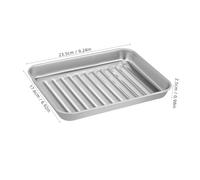 Beatifufu 2 Sets Wire Baking Rack Baking Tray Heavy Trays Oven Roaster Versatile Fluted Pizza Pan with Holes Stainless Steel Silver