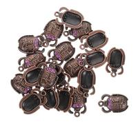 Beatifufu 20 Pcs Vintage Egyptian Sacred Beetle Pendants Purple Insect Charms for DIY Jewelry Making Crafting Components for Necklaces and Bracelets with Lucky Protection Symbol