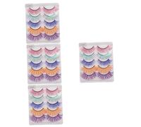 Beatifufu 20pairs Natural Look Eye Lashes Lightweight Reusable Makeup Lashes for Cosplay Parties and Stage Soft Faux Design for Comfortable Wear