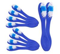 Beatifufu 20pcs Correctional Toothbrush Portable Small Blue Brushes for Prison Detox Mental Health Facilities Multifunctional Cleaning for Tight Spaces and Travel