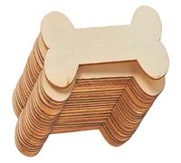 Beatifufu 20pcs Dog Bone Wooden Cutouts Smooth Edges DIY Craft Tags for Hand-Painted Graffiti School Ornaments and Home Decoration