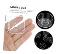 Beatifufu 20pcs Plastic Candle Containers DIY Wax Melt Molds for Candle Making Reusable Acrylic Shells Suitable for Paraffin Soybean Palm Beeswax for Bedroom and Office Use