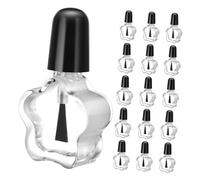 Beatifufu 20pcs Star Shape Nail Polish Bottle Lightweight Glass Container Empty Vials for Travel Salons and Home Use