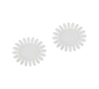 Beatifufu 20pcs Sunflower Shaped Acrylic Nail Art Display Wheel Clear False Nail Practice Tips for Salon and Personal Use for Demonstration and Color Showcase